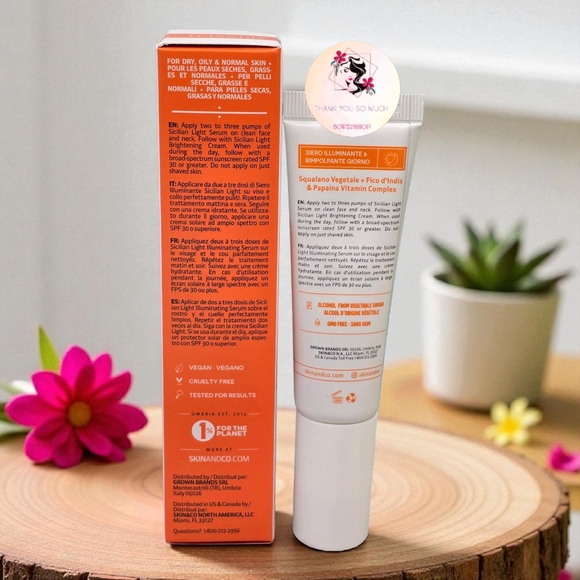 Skin & Co Sicilian Light Plump & Illuminate Face Serum 1 fl oz/ 30 ml New In Box - Picture 3 of 8